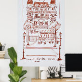 Champs Elyses | Parijs, Frankrijk Poster (Thuiskantoor)