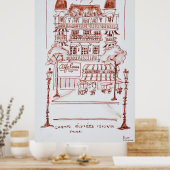 Champs Elyses | Parijs, Frankrijk Poster (Keuken)