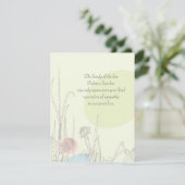 Champs en pastel - carte pour notes de Merci de (Debout devant)