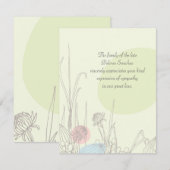 Champs en pastel - carte pour notes de Merci de (Devant / Derrière)