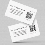 Chance de lune de miel / Carte de fonds avec code<br><div class="desc">Carte de fonds de lune de miel avec code QR Insertion - Un arrière - plan merveilleusement moderne et minimaliste pour communiquer votre souhait avec un poème pour des contributions à votre lune de miel au lieu d'un cadeau traditionnel. L'insertion de votre code QR facilite encore davantage le processus pour...</div>