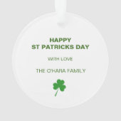 Chance des Irlandais Saint-Patrick (dos)