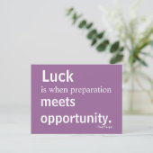 Chance, Inspiration, Opportunité, Carte Postale (Debout devant)