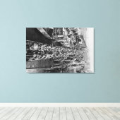 Chance Mine Workers die Coeur d'Alene opladen Canvas Afdruk (Insitu (Houten vloer))