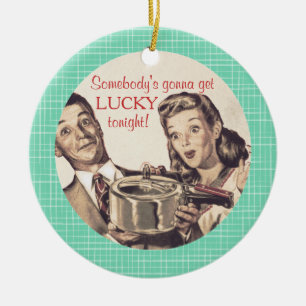 Chance nouvelle poêle culinaire ornement de Noël