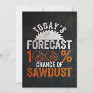Chance of Sawdust Retro Feestdagenkaart