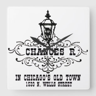 Chances R Restaurant, Chicago en Chicagoland Vierkante Klok