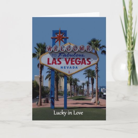Chanceux dans la carte de mariage de Las Vegas (Devant)