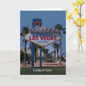 Chanceux dans la carte de mariage de Las Vegas (Fleur jaune)