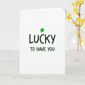 Chanceux de vous avoir Carte verte (Fleur jaune)