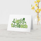 Chanceux d'enseigner Carte de remerciement pour en (Fleur jaune)