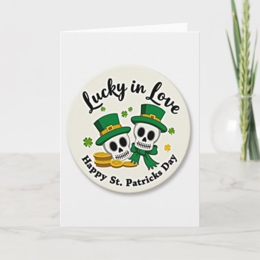 Chanceux en amour Carte de la Saint-Patrick (Devant)