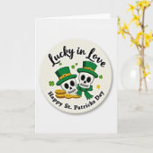 Chanceux en amour Carte de la Saint-Patrick (Fleur jaune)