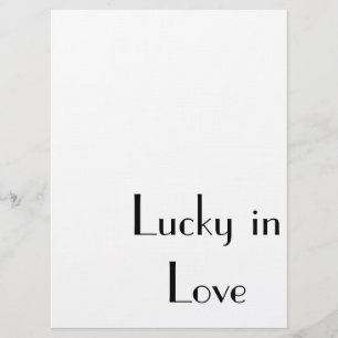 "Chanceux en amour" , invitation de mariage, de fi