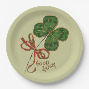 Chanceux Irlandais Assiette en Papier Saint-Patric