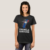 Chancla Survivor Belize Joke Belizean Flag Hispani T-shirt (Voorkant volledig)