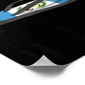 Chancla Survivor Guatemala Funny Guatemalan Flag  Poster (Hoek)