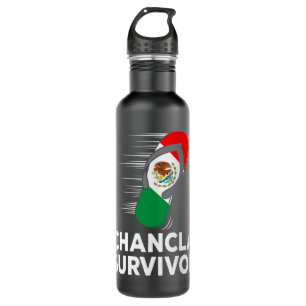 Chancla Survivor Mexico Funny Mexican Flag Joke Gi Waterfles