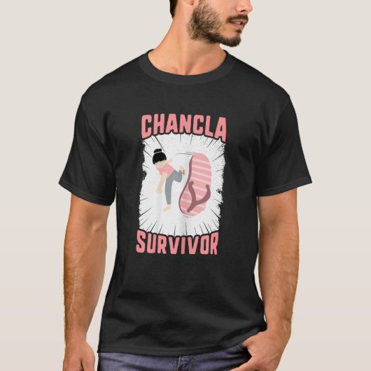 Chancla Survivor Moeder Sarcastisch Sandaal Flip F T-shirt (Voorkant)