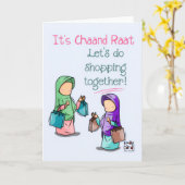 Chand Raat - Invitation de shopping mignonne (Fleur jaune)