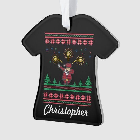 Chandail de Noël moche Dabbing Père Noël (devant)