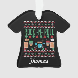 Chandail de Noël moche et rock personnalisé