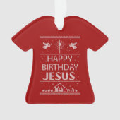 Chandail de Noël moche - Joyeux anniversaire Jésus (devant)