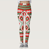 Chandail de Noël moche motif de vacances leggings (Devant)