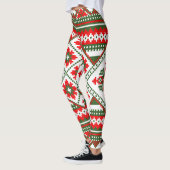Chandail de Noël moche motif de vacances leggings (Gauche)