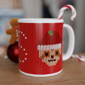 Chandail de Noël Monogramme Géant Mug de café