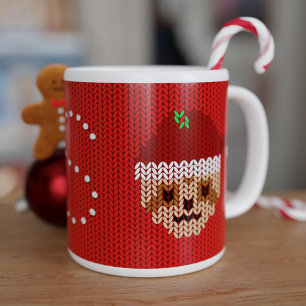 Chandail de Noël Monogramme Géant Mug de café