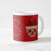 Chandail de Noël Monogramme Géant Mug de café (Devant droit)
