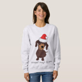 Chandail mignon de pullover de Noël de Noël de (Devant entier)