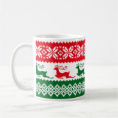 Chandail rouge et vert de Noël, tasse de motif de (Gauche)