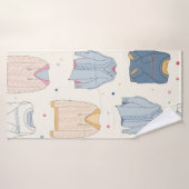 Chandails multicolores, douillets, automne chaud h (Serviette de bain)