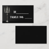 Chandelabra gothique sur carte Mariage noir (Devant / Derrière)