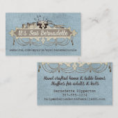 Chandelier chic Shabby coudre ciseaux cartes biz (Devant / Derrière)