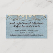 Chandelier chic Shabby coudre ciseaux cartes biz (Dos)