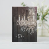 Chandelier de bois de grange rustique réponse RSVP (Debout devant)