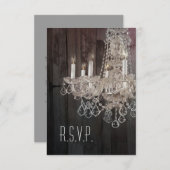 Chandelier de bois de grange rustique réponse RSVP (Devant / Derrière)