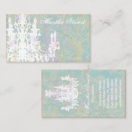 Chandelier de coco ~ CHANGER DE COULEUR Cartes de  (Devant / Derrière)