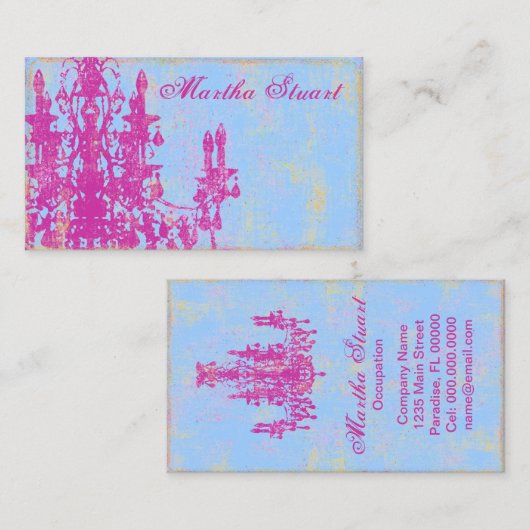 Chandelier de coco ~ CHANGER DE COULEUR Cartes de  (Devant / Derrière)