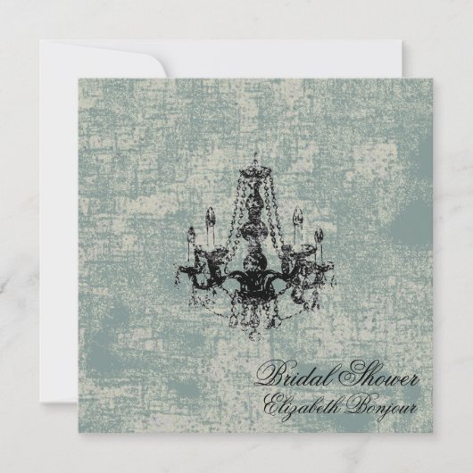 Chandelier Elegance ~ Invitation Anniversaire (Devant)