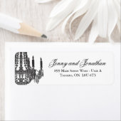 Chandelier élégant Étiquettes de adresse RSVP (En situation)