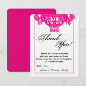 Chandelier en cristal 4x5 PLAT Carte de remercieme (Devant / Derrière)