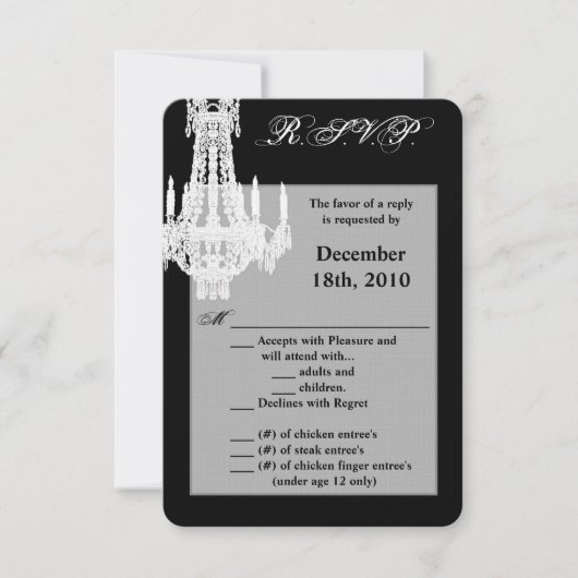 Chandelier en cristal de carte R.S.V.P. 3,5x5 Glit (Devant)