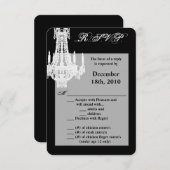 Chandelier en cristal de carte R.S.V.P. 3,5x5 Glit (Devant / Derrière)