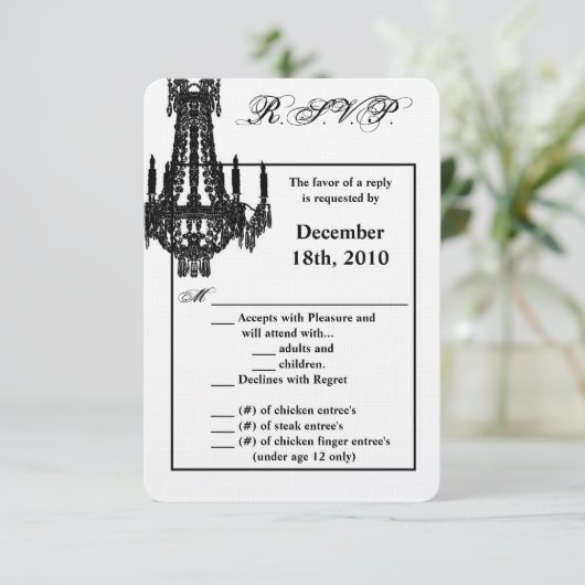 Chandelier en cristal de carte R.S.V.P. 3,5x5 Glit (Debout devant)