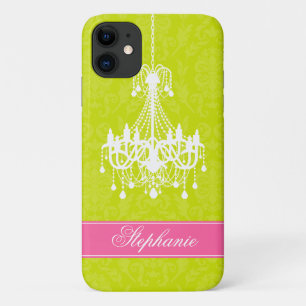  Chandelier en Damask Pattern iPhone 11 Hoesje