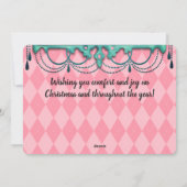 Chandelier fil tricot crochet carte de Noël (Dos)